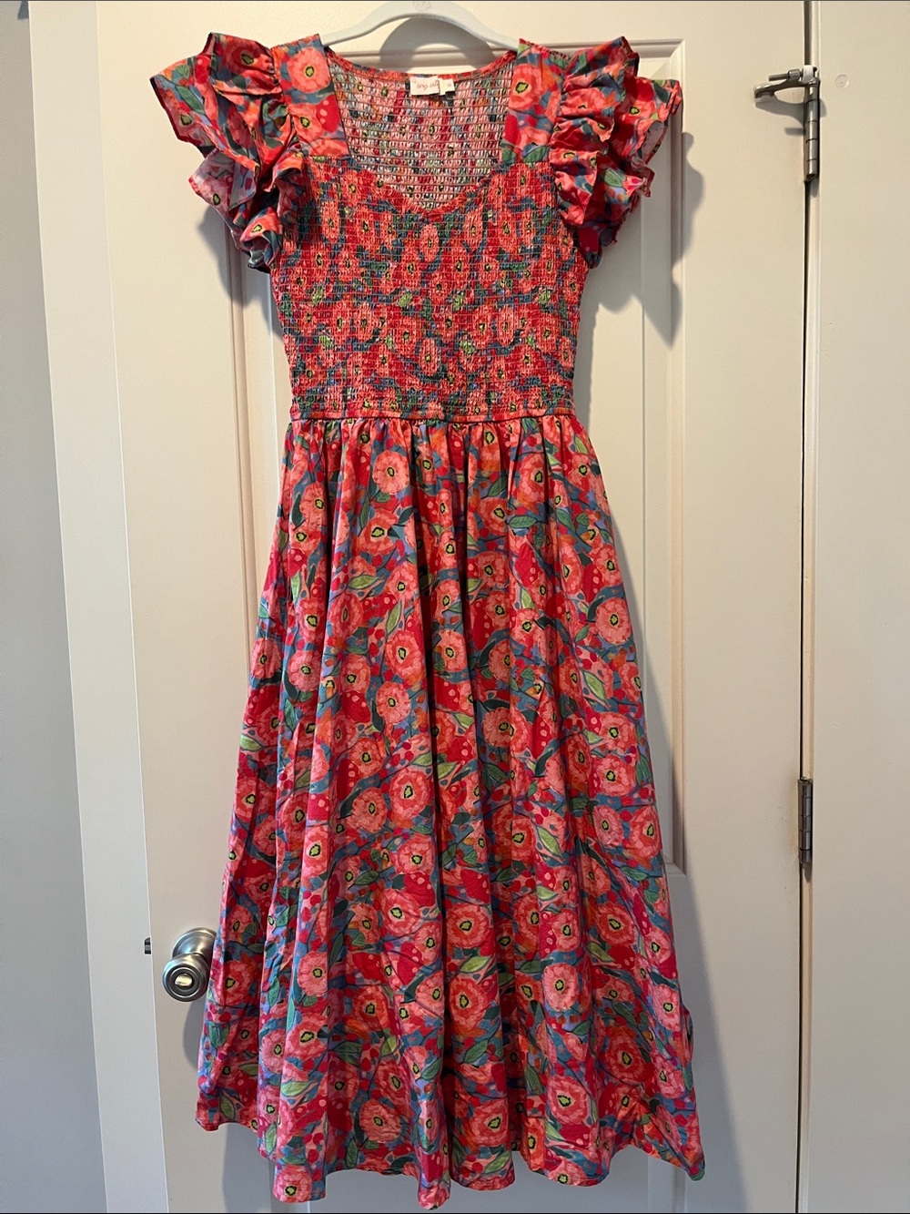 Ivy City Floral Midi Dress Poppy Print